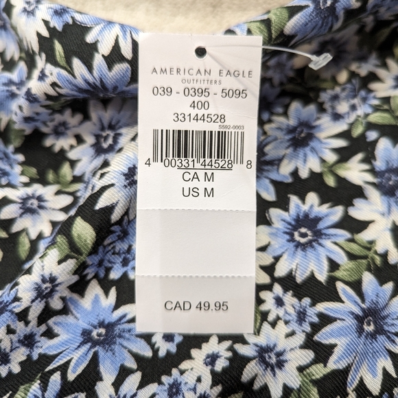 🆕American Eagle Floral Mini Dress with Keyhole Back and Adjustable Strap | med - Picture 10 of 11